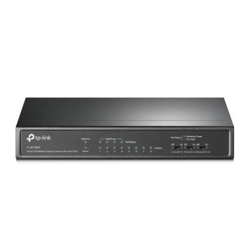 TP-Link TL-SF1008P 8-Port PoE+ Switch 66W Steel Desktop Unmanaged TP-Link TL-SF1008P 8-Port PoE+ Switch 66W Steel Desktop Unmanaged